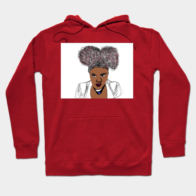 Curly Natural Hair Kinky Pretty Girl Hoodie by EllenDaisyShop